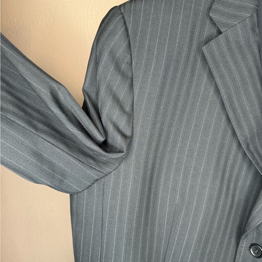Versace Classic V2 Men's Vintage Pinstripe Wool-blend Blazer Suit Coat Size 58R - Picture 5 of 15